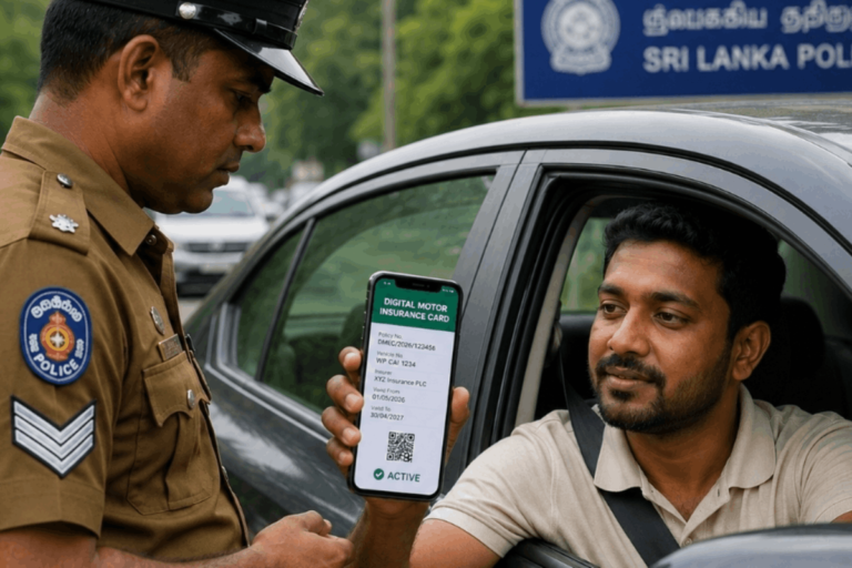 இலங்கையில் டிஜிட்டல் மோட்டார் காப்பீட்டு அட்டைகள் அறிமுகம்