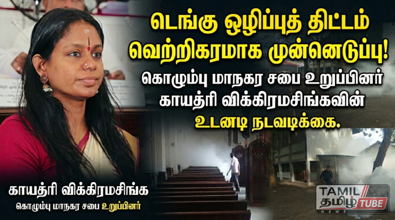 கொழும்பில் விசேட டெங்கு ஒழிப்பு: சபை உறுப்பினர் காயத்ரி உடனடி நடவடிக்கை!