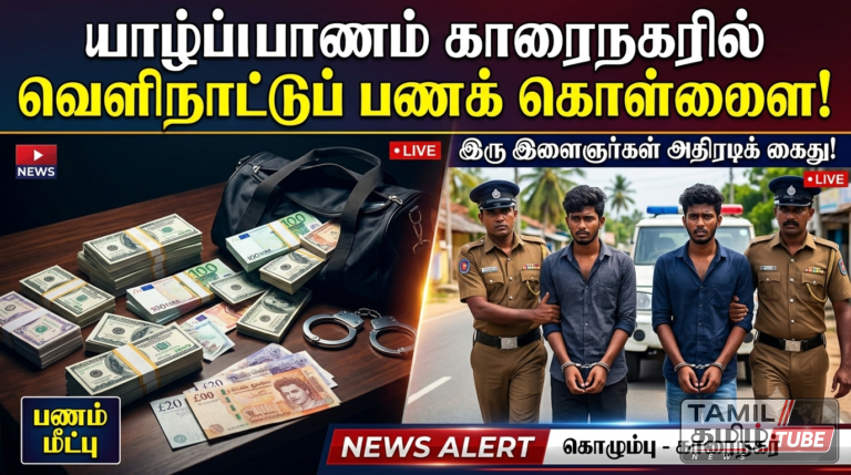 யாழ்ப்பாணம் காரைநகரில் வெளிநாட்டுப் பணக் கொள்ளை: இரு இளைஞர்கள் அதிரடிக் கைது!