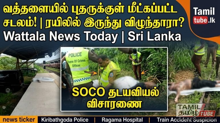 வத்தளையில் இனந்தெரியாத சடலம் மீட்பு: புகையிரதத்திலிருந்து விழுந்து உயிரிழந்ததாக சந்தேகம்! Video