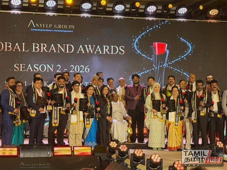 இலங்கையில் கோலாகலமாக நடைபெற்ற Global Brand Awards 2026 மற்றும் SHE FOR THE NATION – Season 2 சர்வதேச விருது விழா!