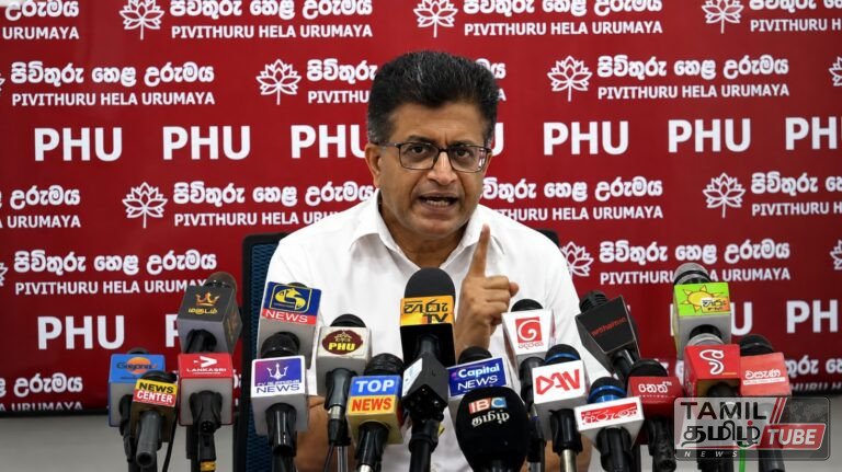 நாமல் ராஜபக்‌ஷவின் கைது சட்டவிரோதமானது: அடக்குமுறைக்கு எதிராக செப்டம்பர் 12இல் அநுராதபுர மேடையில் ஏறுவேன் – உதய கம்மன்பில
