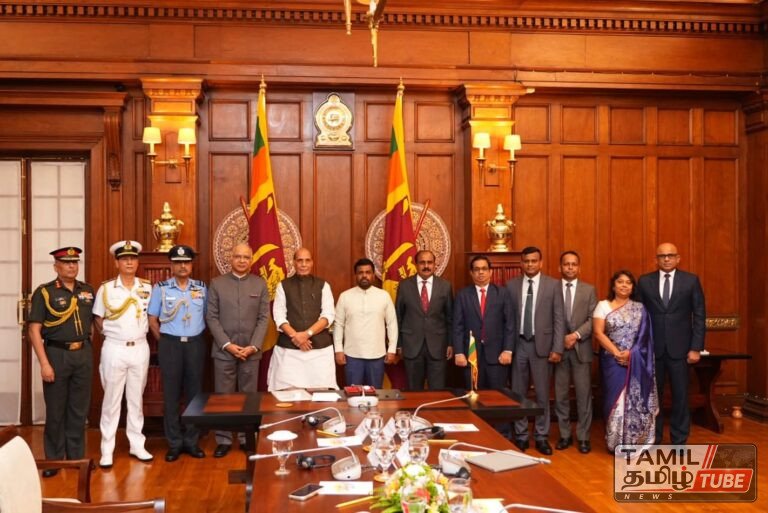 ஜனாதிபதி அநுரவுடன் இந்திய பாதுகாப்பு அமைச்சர் ராஜ்நாத் சிங் சந்திப்பு